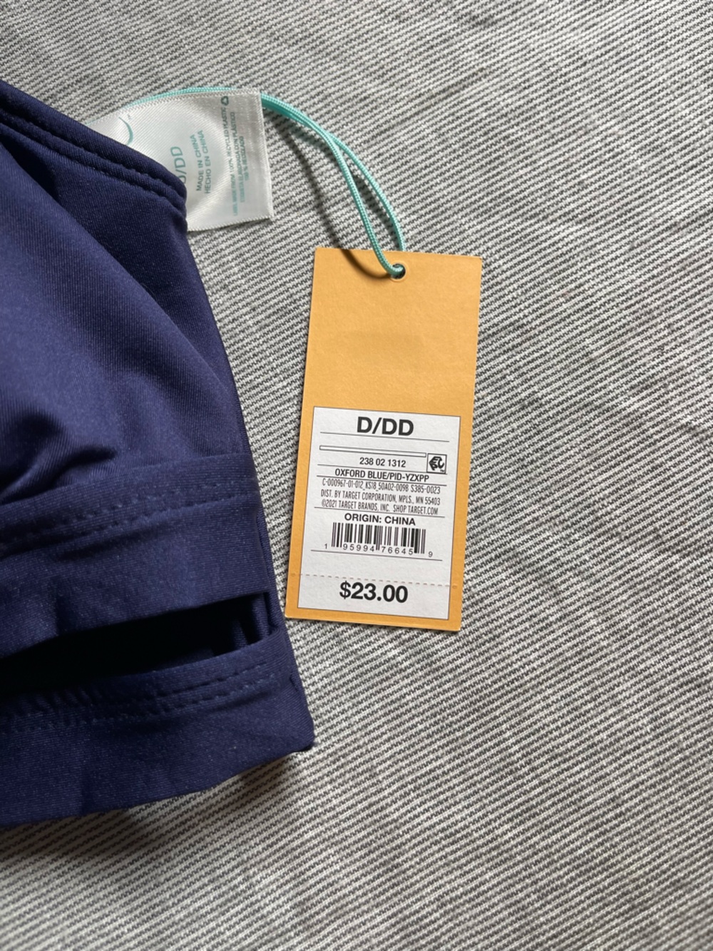 Women’s Navy Halter Bikini Top D/DD - Picture 2 of 3